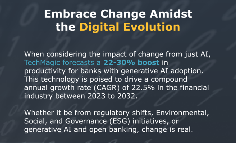 Image showing information on the impact of change in banking to support needing change management communication strategy.